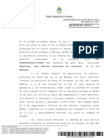 Fallo de La Sala IV de Casación (Hornos - Borinsky.carbajo) Confirmando NULIDAD de Causa Del Falso Accidente Del OBIDPO PONCE de LEON