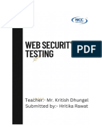 Web Security Testing