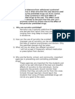 Differentiate Tolerance From Withdrawal Syndrome