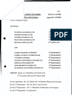 NYAMPALA SAFARIS LTD & Others V Zambia Wildfires Authority & Others (2004) ZR 49 1