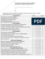 The Social Emotional Competence Questionnaire (AutoRecovered) FINAL