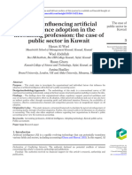 Factors Influencing Artificial Intelligence Adoption in The Accounting Profession - The Case of Public Sector in Kuwait