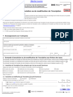 Demande D'annulation Ou de Modification de L'inscription