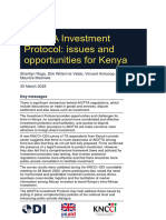 Kenya AfCFTA Investment Protocol Issues and Opportunities For Kenya