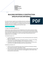 Building Materials Construction Specification Materials