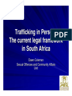 Trafficking in Persons The Current Legal Framework in South Africa