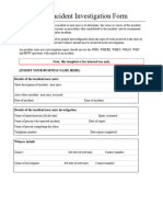 Sample Incident Investigation Forms