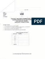 Aceiteika Joint Mock Examination Board 2023 Biology S.4