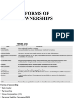 FORMS OF OWNERSHIPS - PPTM