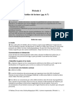 Période 1 Atelier de Lecture (Pp. 6-7) : Les Objectifs