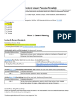 Cross-Content Lesson Planning Template