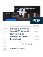 Goods and Services Tax (GST) What Is GST in India? Indirect Tax Law Explained