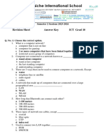 G - 10 ICT Semester 2 Revision Answer Key