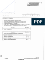 2018 May TZ2 Paper 3 HL Chemistry Markscheme