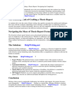 Thesis Report Format