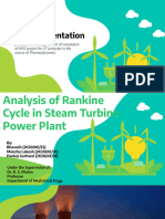 Analysis of Rankine Cycle in Steam Turbine