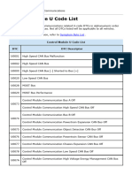 Ampera Control Module U Code List