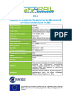 Safe4RAIL D1.2 System Integration Req PU M6