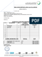 Detail For Water Consumption and Calculation Villa