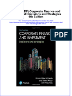 Corporate Finance and Investment Decisions and Strategies 9Th Edition Full Chapter