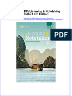 Listening Notetaking Skills 3 4Th Edition Full Chapter