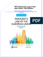 Fairhursts Law of The European Union 12Th Edition Full Chapter