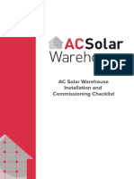 AC Solar Installation and Commissioning Checklist Checklist