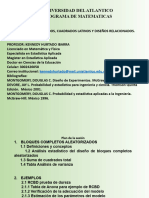 Bloques Aleatorizados, Cuadrados Latinos y Diseños Relacionados