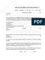 Documento de Prestamo de Dinero