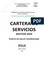 Cartera de Servicios Chojñohuma