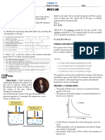 LEARNING ACTIVITY SHEET 4 (Boyle's Law) - Science 10 (4th Quarter)