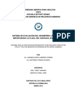 Sistema de Evaluación Del Desempeño Laboral de La Importadora La Plaza, SRL Santiago, en El Año 2014.