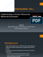 Verizon Communication, Inc.:: Implementing A Human Resources Balanced Scorecard