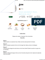 Jow - Imprimer Recette Club Sandwich Thon, Épinard, Œuf