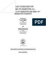 Project Guidelines For 2 Yr Mba 4Th Semesters, All P G Diploma'S 2 Semester and Imba 10 Semester Students