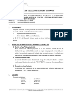 Memoria de Calculo Sanitarias IEI 711