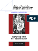 The Evolution of Horror in The Twenty First Century Lexington Books Horror Studies Simon Bacon Editor Full Chapter