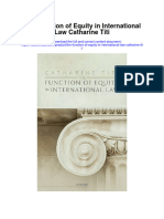 The Function of Equity in International Law Catharine Titi Full Chapter