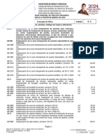 Tabulador General de Precios Unitarios Marzo 2024