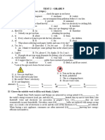 Test 2 - Grade 9: I / Choose The Best Answer. (3.0pts)