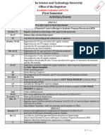 Academic Calendar Approved by Senate Meeting Sep.08 - 2023