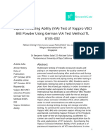 Vapour Inhibiting Ability VIA Test of Va