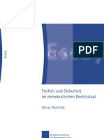 Heiner Bielfeldt - Freiheit Und Sicherheit Im Demokratischen Rechtsstaat