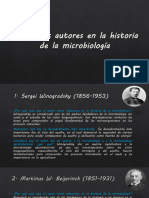 Principales Autores en La Historia de La Microbiología