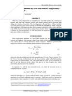 The Relationship Between Dry Rock Bulk Modulus and Porosity - An Empirical Study