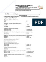 Soal PAT-PAI - Kelas 4 Semester 2 Tahun Ajaran 2022-2023