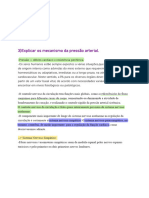 3) Explicar Os Mecanismo Da Pressão Arterial