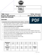 Grade 11 JUNE Paper 1 2018