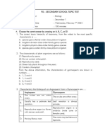 Plant Kingdom Worksheet