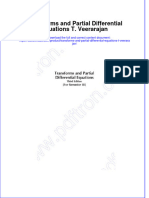 Transforms and Partial Differential Equations T Veerarajan Ebook Full Chapter